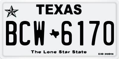 TX license plate BCW6170