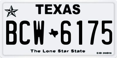 TX license plate BCW6175