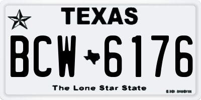 TX license plate BCW6176