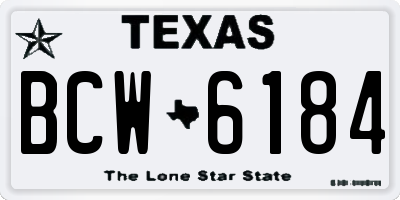 TX license plate BCW6184