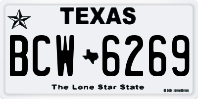 TX license plate BCW6269