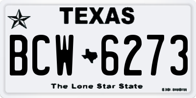 TX license plate BCW6273
