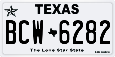 TX license plate BCW6282