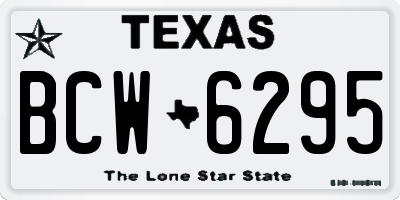 TX license plate BCW6295