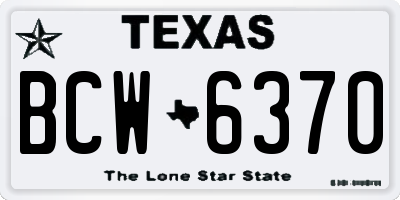 TX license plate BCW6370