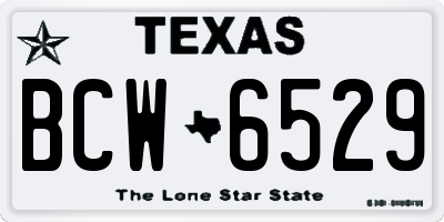 TX license plate BCW6529