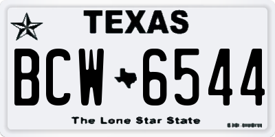 TX license plate BCW6544