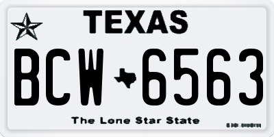 TX license plate BCW6563