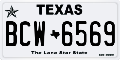 TX license plate BCW6569