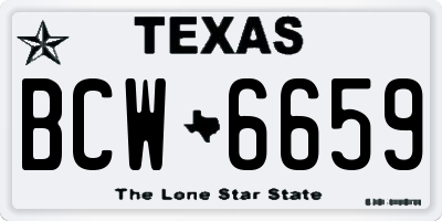 TX license plate BCW6659