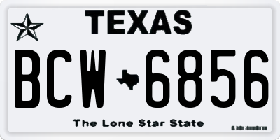 TX license plate BCW6856