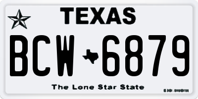TX license plate BCW6879
