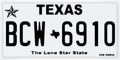 TX license plate BCW6910