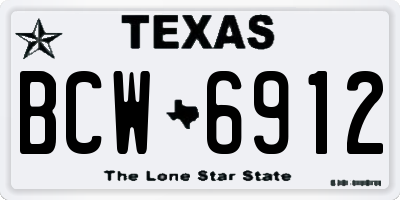 TX license plate BCW6912