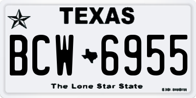 TX license plate BCW6955