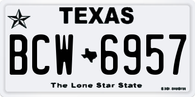 TX license plate BCW6957