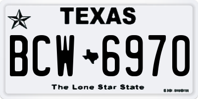 TX license plate BCW6970