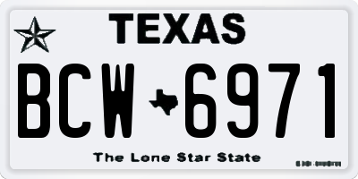 TX license plate BCW6971