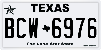 TX license plate BCW6976