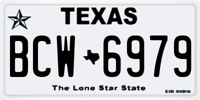 TX license plate BCW6979