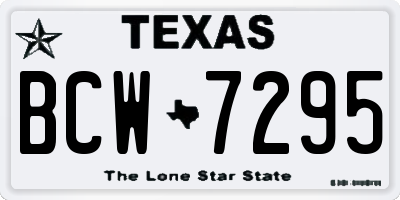 TX license plate BCW7295