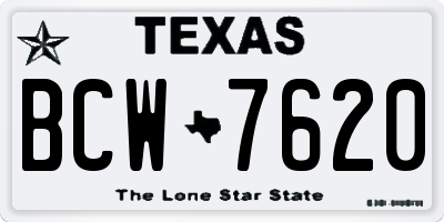 TX license plate BCW7620
