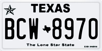 TX license plate BCW8970