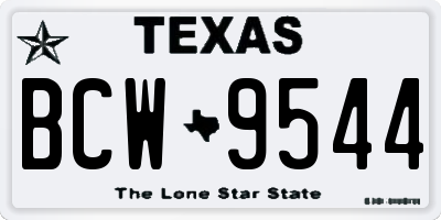 TX license plate BCW9544