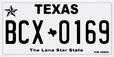 TX license plate BCX0169