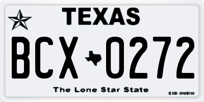 TX license plate BCX0272