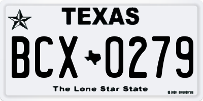 TX license plate BCX0279