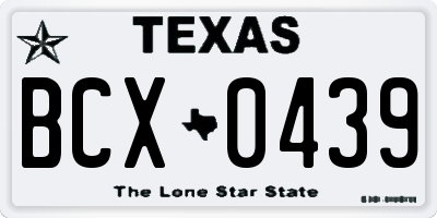 TX license plate BCX0439
