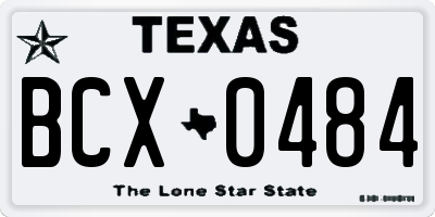 TX license plate BCX0484