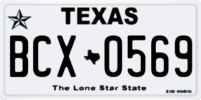 TX license plate BCX0569