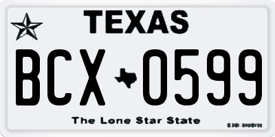 TX license plate BCX0599