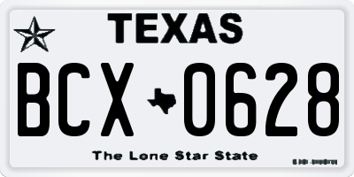 TX license plate BCX0628
