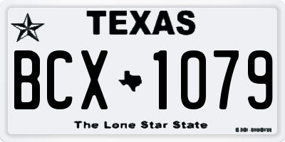 TX license plate BCX1079