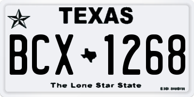 TX license plate BCX1268