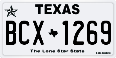 TX license plate BCX1269