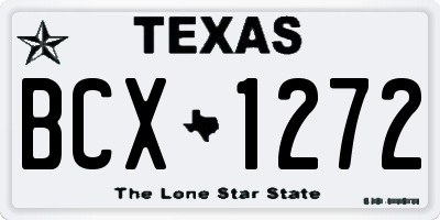 TX license plate BCX1272
