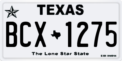 TX license plate BCX1275