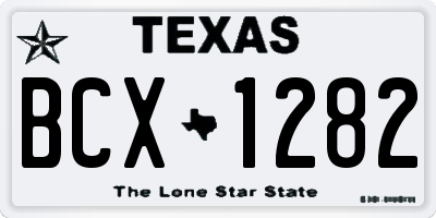 TX license plate BCX1282