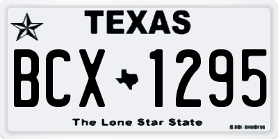 TX license plate BCX1295