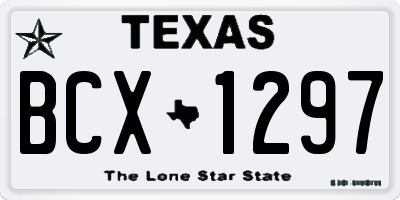 TX license plate BCX1297
