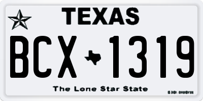 TX license plate BCX1319