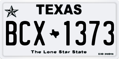 TX license plate BCX1373
