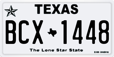 TX license plate BCX1448