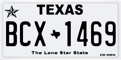 TX license plate BCX1469