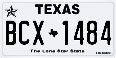 TX license plate BCX1484