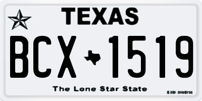 TX license plate BCX1519